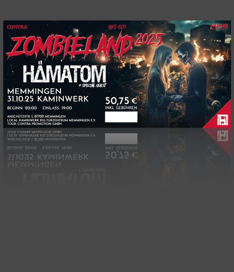 Hardticket ZOMBIELAND 2025
