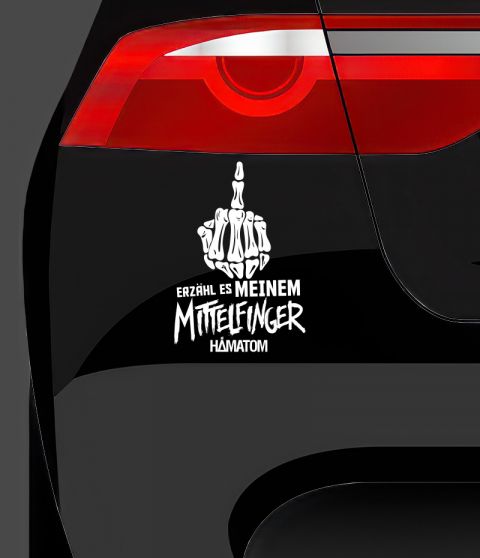 Autoaufkleber Mittelfinger - wei�
