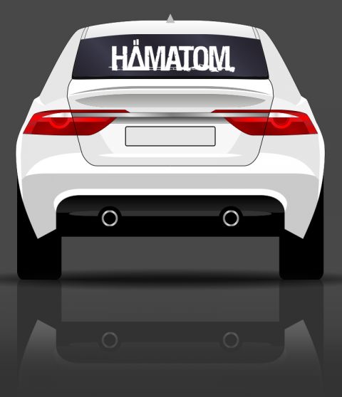 HMATOM - Heckscheibenaufkleber auenklebend