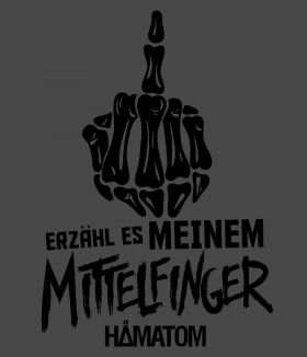 Autoaufkleber Mittelfinger - schwarz